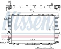 NISSENS 60460 Hűtőradiátor AUDI 100