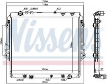 NISSENS 606068 Hűtőradiátor TOYOTA FORTUNER / HI-LUX VIII
