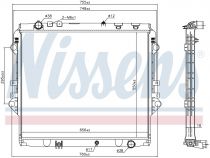 NISSENS 606069 Hűtőradiátor TOYOTA FORTUNER / HI-LUX VIII