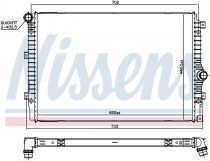 NISSENS 606084 Hűtőradiátor VOLKSWAGEN TIGUAN