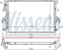 NISSENS 606088 Hűtőradiátor VOLKSWAGEN MULTIVAN / TRANSPORTER T6