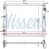 NISSENS 606119 Hűtőradiátor NISSAN JUKE / PULSAR
