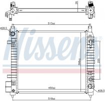 NISSENS 606129 Hűtőradiátor NISSAN ALMERA / MICRA