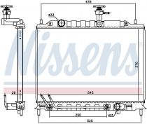 NISSENS 606221 Hűtőradiátor KIA RIO II