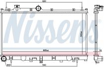 NISSENS 606532 Hűtőradiátor SUBARU LEGACY / OUTBACK