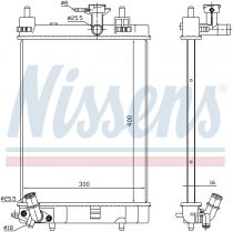NISSENS 617554 Hűtőradiátor TOYOTA PIXIS SPACE