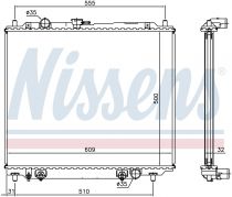 NISSENS 62802 Hűtőradiátor MITSUBISHI MONTERO / PAJERO / SHOGUN