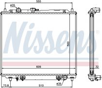 NISSENS 62853 Hűtőradiátor MITSUBISHI MONTERO / PAJERO / SHOGUN