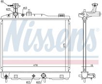 NISSENS 628982 Hűtőradiátor MITSUBISHI SPACE STAR
