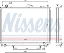 NISSENS 628985 Hűtőradiátor MITSUBISHI PAJERO