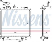 NISSENS 628988 Hűtőradiátor MITSUBISHI SPACE STAR
