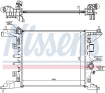 NISSENS 630734 Hűtőradiátor OPEL MERIVA B