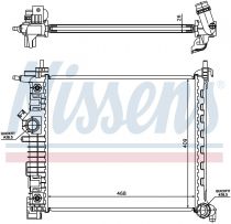 NISSENS 630737 Hűtőradiátor OPEL MERIVA B