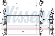 NISSENS 630748 Hűtőradiátor OPEL MERIVA A