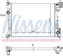 NISSENS 630753 Hűtőradiátor ALFA ROMEO MITO