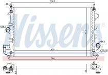 NISSENS 630789 Hűtőradiátor OPEL SIGNUM / VECTRA C