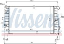 NISSENS 63092 Hűtőradiátor OPEL MERIVA A