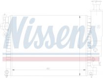 NISSENS 63524 Hűtőradiátor PEUGEOT 405