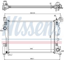 NISSENS 636005 Hűtőradiátor FIAT FIORINO / QUBO