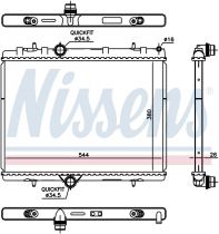 NISSENS 636029 Hűtőradiátor PEUGEOT 3008 / 5008 / PARTNER
