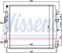 NISSENS 63762 Hűtőradiátor NISSAN KUBISTAR