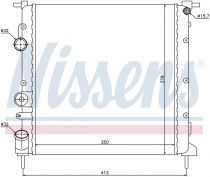 NISSENS 638271 Hűtőradiátor RENAULT CLIO II / CLIO SYMBOL / THALIA I