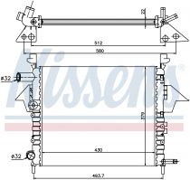 NISSENS 63856 Hűtőradiátor RENAULT TWINGO I