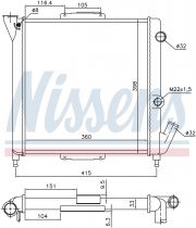 NISSENS 63867 Hűtőradiátor RENAULT EXPRESS / EXTRA / RAPID