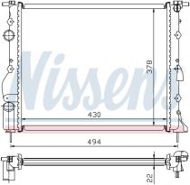 NISSENS 63884 Hűtőradiátor NISSAN KUBISTAR