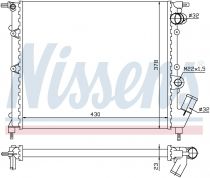 NISSENS 63894 Hűtőradiátor RENAULT EXPRESS / EXTRA / RAPID