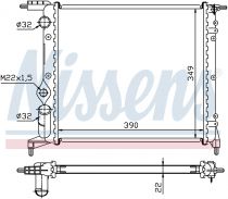NISSENS 639271 Hűtőradiátor RENAULT CLIO I / R 19
