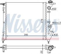 NISSENS 63929 Hűtőradiátor RENAULT CLIO I / EXPRESS / EXTRA / R 19