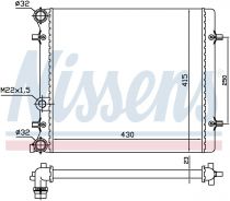NISSENS 641011 Hűtőradiátor SEAT LEON / TOLEDO II