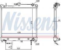 NISSENS 641753 Hűtőradiátor SUZUKI JIMNY III / SAMURAI II