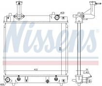 NISSENS 641762 Hűtőradiátor NISSAN PIXO