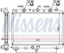 NISSENS 64304A Hűtőradiátor HONDA ACCORD V / CIVIC VI