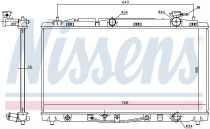 NISSENS 646812 Hűtőradiátor LEXUS ES V