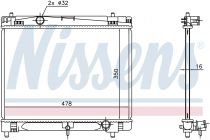 NISSENS 646877 Hűtőradiátor TOYOTA YARIS II