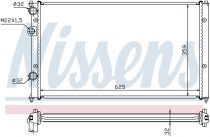 NISSENS 652551 Hűtőradiátor SEAT CORDOBA / IBIZA II / INCA