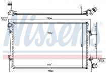 NISSENS 65292 Hűtőradiátor VOLKSWAGEN CADDY III / EOS / GOLF V / JETTA III / PASSAT B6 / TOURAN