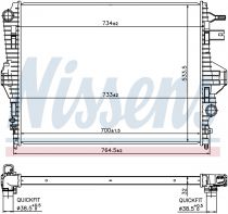 NISSENS 65297 Hűtőradiátor VOLKSWAGEN TOUAREG