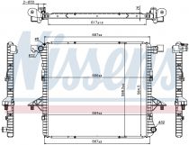 NISSENS 65298 Hűtőradiátor VOLKSWAGEN AMAROK