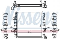 NISSENS 65319 Hűtőradiátor vízhűtésű intercoolerhez VOLKSWAGEN TOUAREG