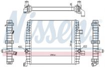 NISSENS 65323 Hűtőradiátor vízhűtésű intercoolerhez VOLKSWAGEN TOUAREG