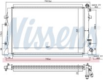 NISSENS 65324 Hűtőradiátor vízhűtésű intercoolerhez SEAT ALTEA / LEON / TOLEDO III