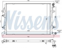 NISSENS 65340 Hűtőradiátor vízhűtésű intercoolerhez