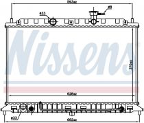 NISSENS 66687 Hűtőradiátor KIA RIO II