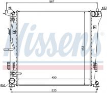 NISSENS 66774 Hűtőradiátor KIA FORTE