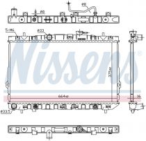 NISSENS 67025 Hűtőradiátor HYUNDAI ELANTRA / LANTRA