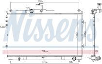 NISSENS 67097 Hűtőradiátor HYUNDAI H-200 / H1 / i800 / STAREX